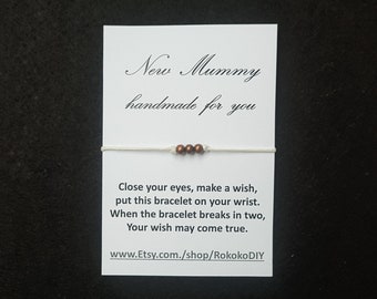 Nueva pulsera de deseos de mamá. Pulsera de cuerda con dijes. Joyería unisex hecha a mano. Regalo de amistad. Pulsera. Regalo personalizado.