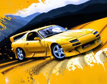 JDM tuner Mazda RX7 FP3S Splash Poster | Glanz Poster, Autokunst