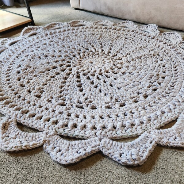 Crochet Doily Rug Etsy