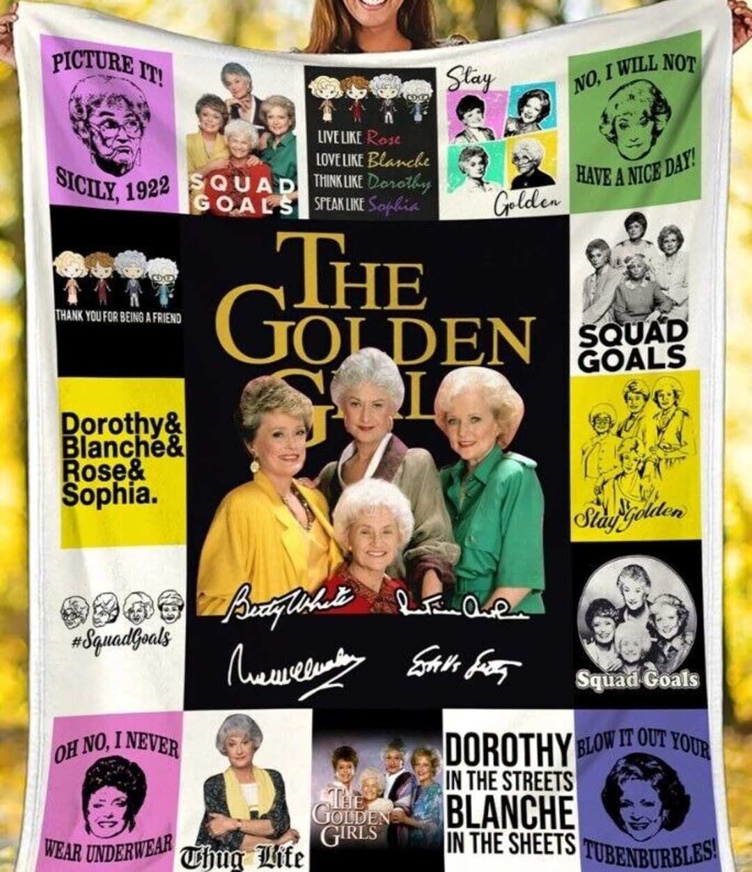 The Golden Girls Fleece Blanket Sherpa Blanket Golden Girls Etsy