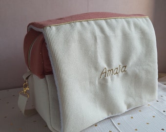 Bolsa de pañales personalizada 2 en 1