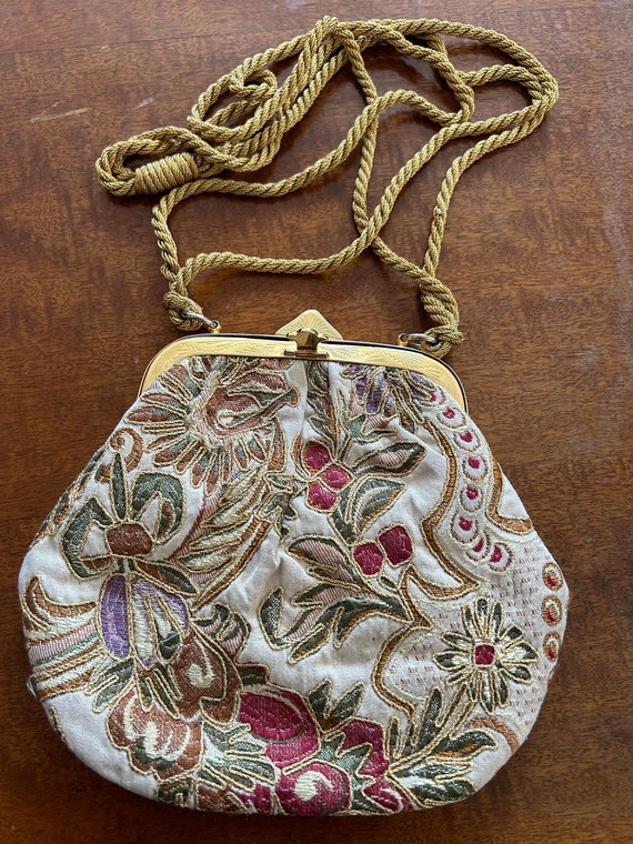 Cotton and Silk Embroidered Evening Bag