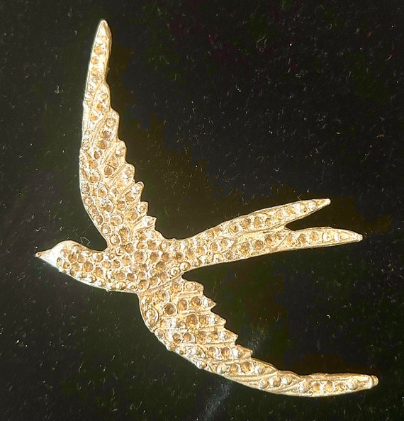 Fashion Women Swallow Bird Scarf Shawl Brooch Pin Long Necklace Costume  Jewelry