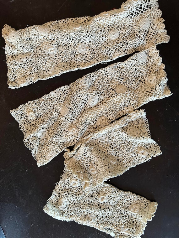 Crocheted Lace Victorian Gloves