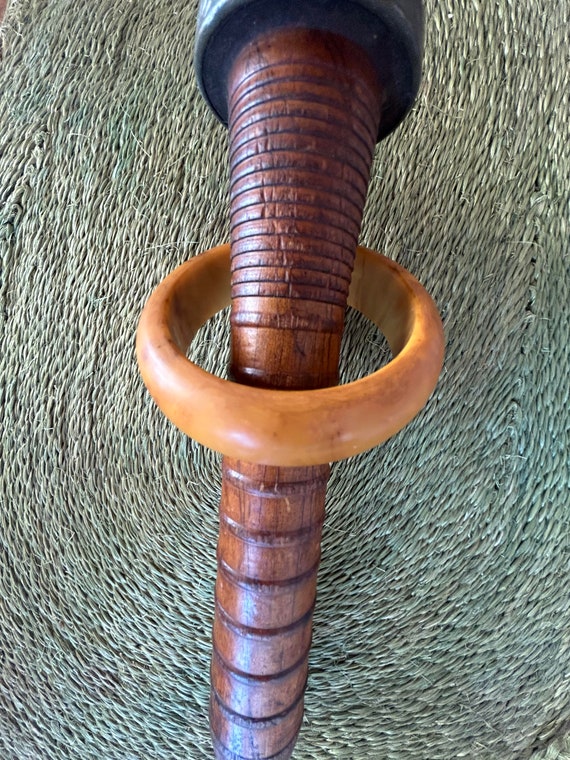 Golden Amber Bakelite Bangle - image 4