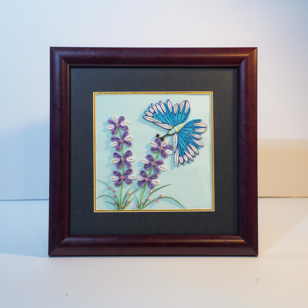 Quilling Butterfly Wall Art – Handmade 3D Paper Flower Picture, Framed ...