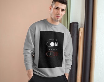 Champion Eco Crewneck Sweatshirt: Music On World Off