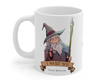 Ceramic Gandalf Mug 11oz || For someone who needs an adventure. Gandalf is calling you!!