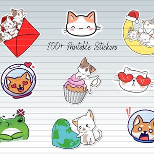 Digital Stickers | Cute Animal Themed | 100+ Colorful Stickers |Funny Stickers | Digital Download