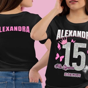 Mis Quince 15 Shirts | butterflies | Quinceañera Gift | Mis 15 Shirts | Camiseta Sweet 15 | Camiseta Unisex,