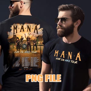 Maná vivir maná tour 2025 PNG File Maná ,2 files in high quality 300 DPI. Instant Download