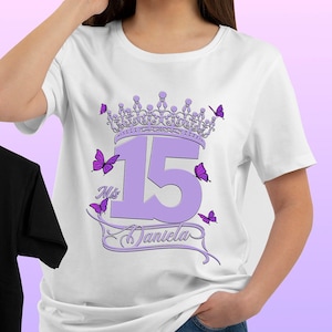Mis Quince 15 Shirts | quinceanera gifts | Quinceanera Shirts | Sweet 15 T-shirt | Unisex T-shirt | LILAC design
