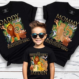 Custom Name Lion King Family Matchin, Lion King Simba Birthday Shirt, Birthday T-shirt,Family tee,Personalized Shirt,Lion King Nala Shirts