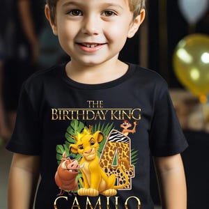 Simba Birthday King Shirt, Lion King Simba Birthday Shirt, Birthday T-shirt,L Simba party T-Shirt,Personalized Shirt,Lion King Nala Shirts