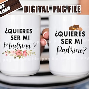 Quieres ser mi madrina ? padrino ? proposition / propuesta / invitacion padrinos / parrains / marraines / espagnol téléchargement immédiat