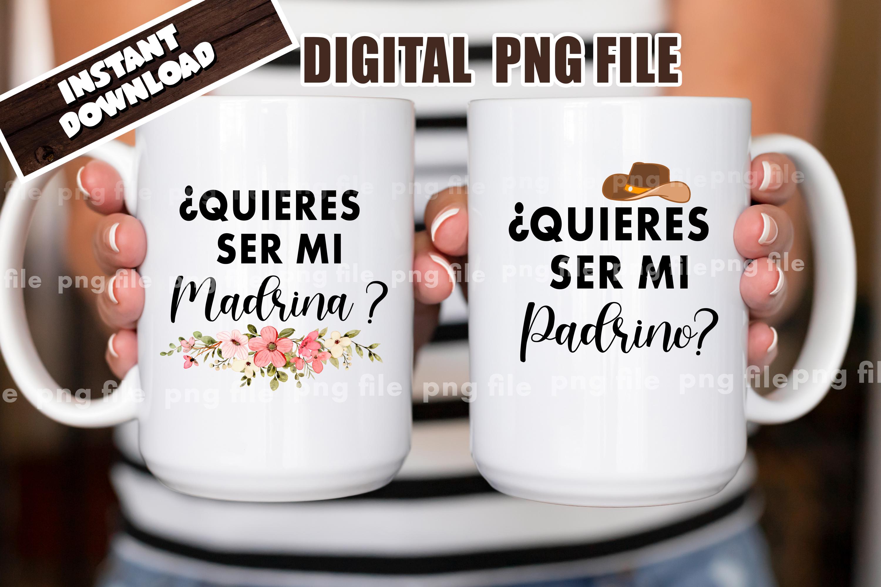 Quieres ser mi madrina ? padrino ? proposal / propuesta  / invitacion padrinos / godparents / spanish  Instant Download