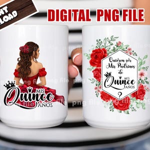 Quieren ser mis Padrinos de Quinceaños? padrino proposal / propuesta  / invitacion padrinos / godparents /spanish /Instant Download /Mis 15