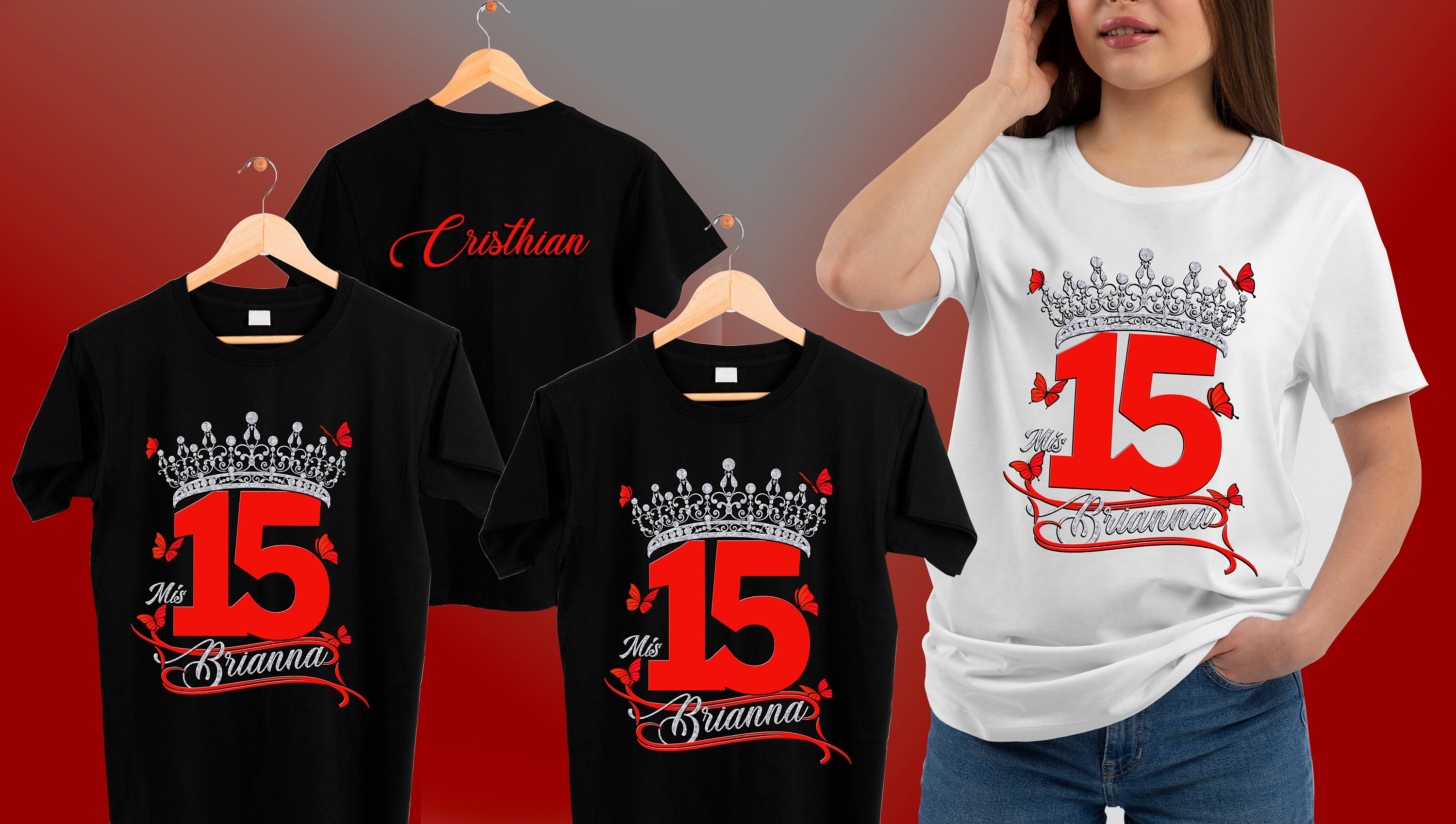 Mis Quince 15 Camisas Regalo De Quinceanera Camisas De Quinceanera Camiseta Sweet 15 Camiseta Unisex Diseno Rojo Etsy