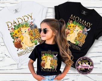 Personalized Nala Birthday Girl Shirt: Lion King Simba Party,Lion King Family Birthday Shirt,Birthday Tee, Lion King Birthday Party