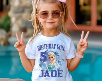 Frozen Birthday Shirt, Add Any Name and Age, Custom Birthday Shirt,Frozen Party, Frozen 2 Birthday Shirt,Elsa Birthday Shirt