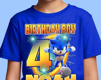 Custom Sonic Birthday Boy Shirt, Sonic Birthday Shirt,Sonic Family Birthday, Matching Shirt Sonic, Birthday gift