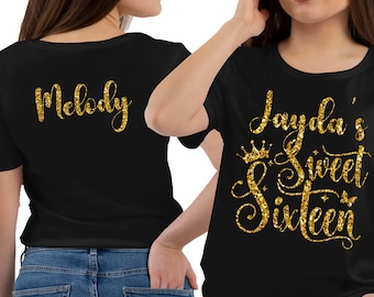 Sweet Sixteen Shirts | Personalized My Sweet Sixteen Shirt | Sweet 16 Birthday | 16 Birthday Party Shirt