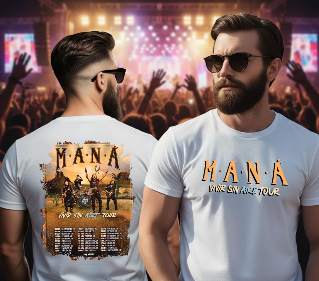 Comfort Colors Maná 2025 Tour T-shirt: Latin Rock Band Tee - Etsy