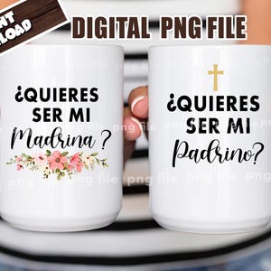 Propuesta Quieres Ser mi Madrina ? | padrino ? proposition / propuesta / invitacion padrinos / parrains / marraines / espagnol téléchargement immédiat