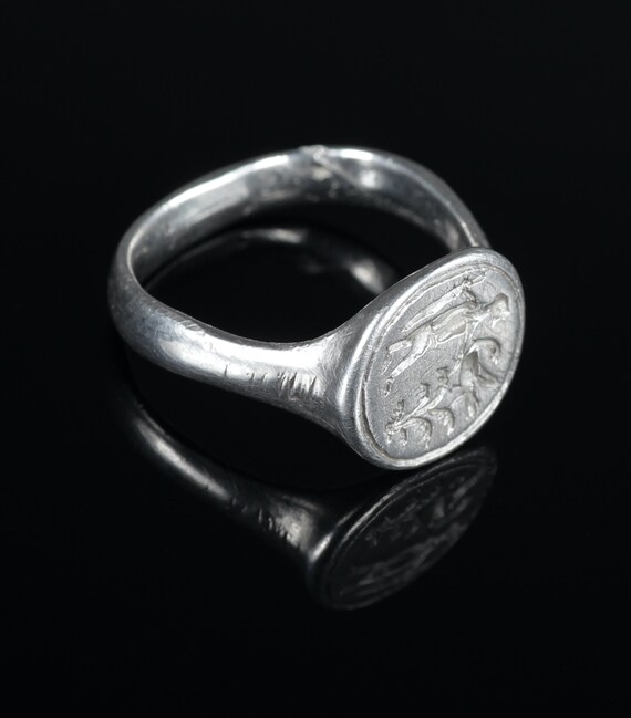 Traveler Ring Engraved Ancient Signet Ring Authen… - image 6