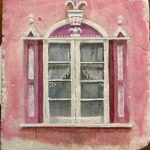 Painting: Baroque window on Cretan marble