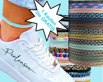 Perlen-Fußkettchen, Paracord-Surfer-Fußkettchen-Set, Geschenk für Frauen, Strand-Schmuck