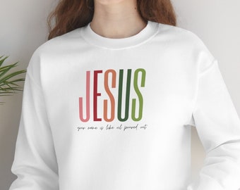 Sweatshirt Christian Merch Gift for Christian Jesus Sweatshirt Bible Verse Shirt Scripture Sweat Shirt for Believer