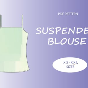 Camisole Sewing Pattern | XS-XXL | Instant Download | Easy Digital PDF | Camisole Knit Strap Top