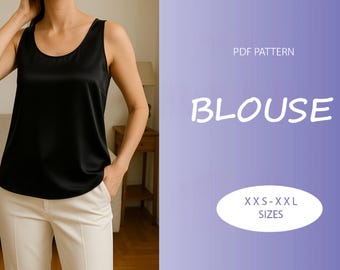 Tank Top Women's Sewing Pattern | XXS-XXL | Instant Download | Easy Digital PDF