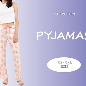Unisex Pajamas Sewing Pattern | XS-XXL | Instant Download | Easy Digital PDF | Women&#39;s Mens Pyjama
