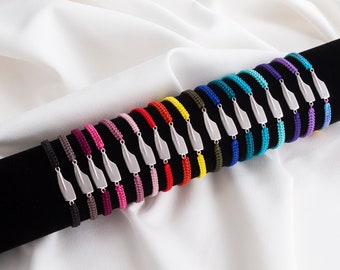 Rowing Oar colorful bracelet 925 Silver // Perfect Gift For Rowers // FREE ENGRAVING