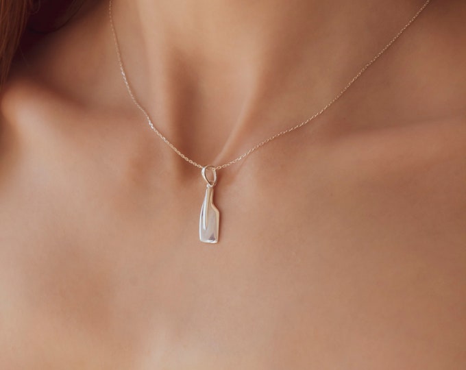 Personalized Rowing Oar Crew Charm Necklace 925 Sterling Silver