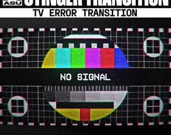 TV Error Stinger Transition | CRT Glitchy Stream Transition