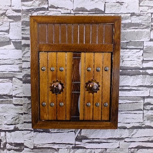 Solid Wooden Key Holder For Wall, Wooden Entryway Organizer, Wood Key Rack, Antique Key Holder, Vintage Entryway Furniture
