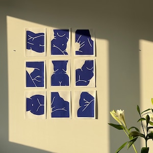 Shapes of Blue – Lino Prints