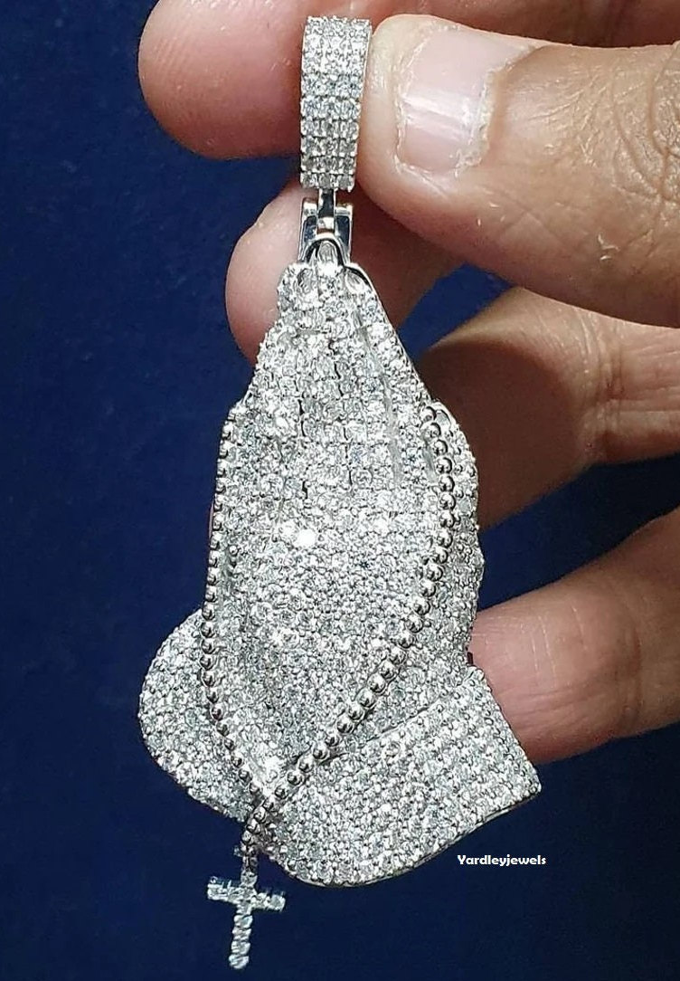 Diamond praying hands best sale