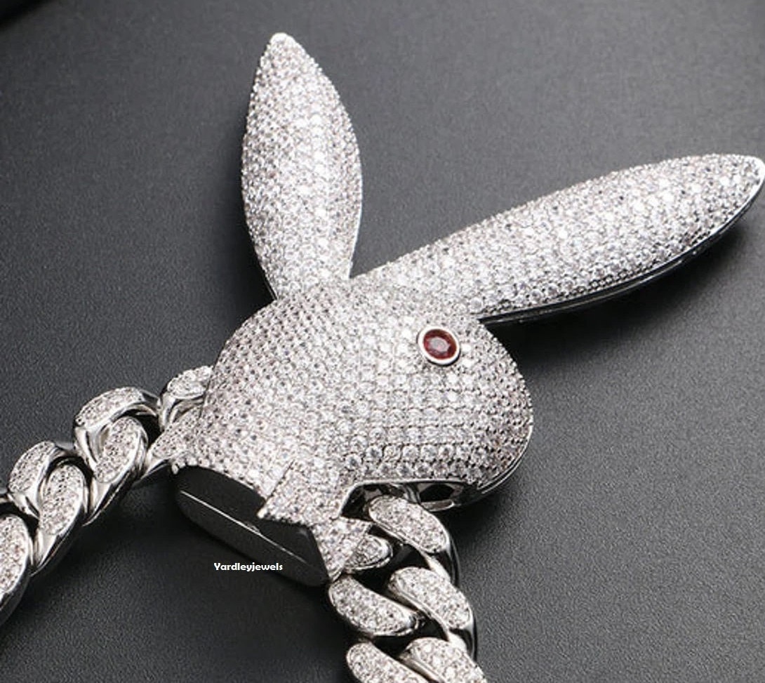 Fancy Sterling Silver Rabbit iced Out Silver Rabbit Jewellery rabbit Pendant hip Hop Iced Rabbit Moissanite Diamond Pendant stylish Pendant. Etsy UK
