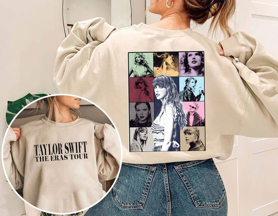 Discover Swift The Eras Tour Sweatshirt 2 side, The Eras Tour Taylor Double Sided Sweatshirt