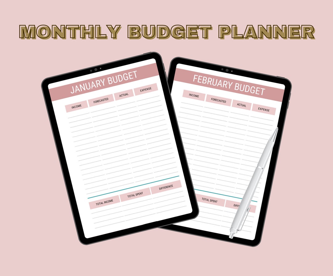 Digital Monthly Budget Planner 2023 Printable, Budget Planner 2023