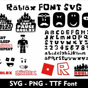 Roblox Letters number symbol character logo SVG digital file Alphabet  Cricut PNG