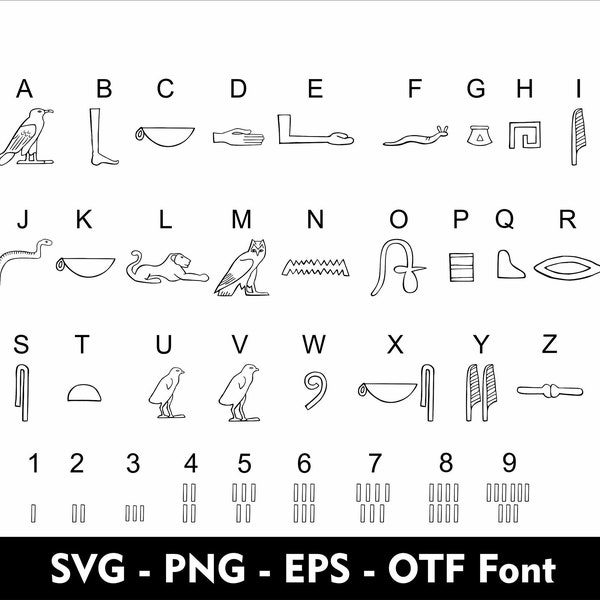 Egyptian Alphabet - Etsy