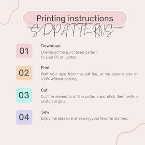 Asymmetrical Tunic PDF Sewing Pattern, Linen Blouse Pattern, Women Clothing Sewing Patterns image 3
