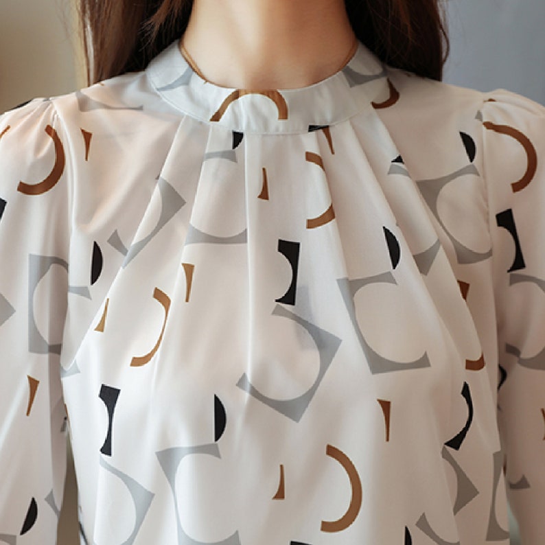 Ruffle Blouse PDF Sewing Pattern Long Sleeve T Shirt Women Etsy Australia