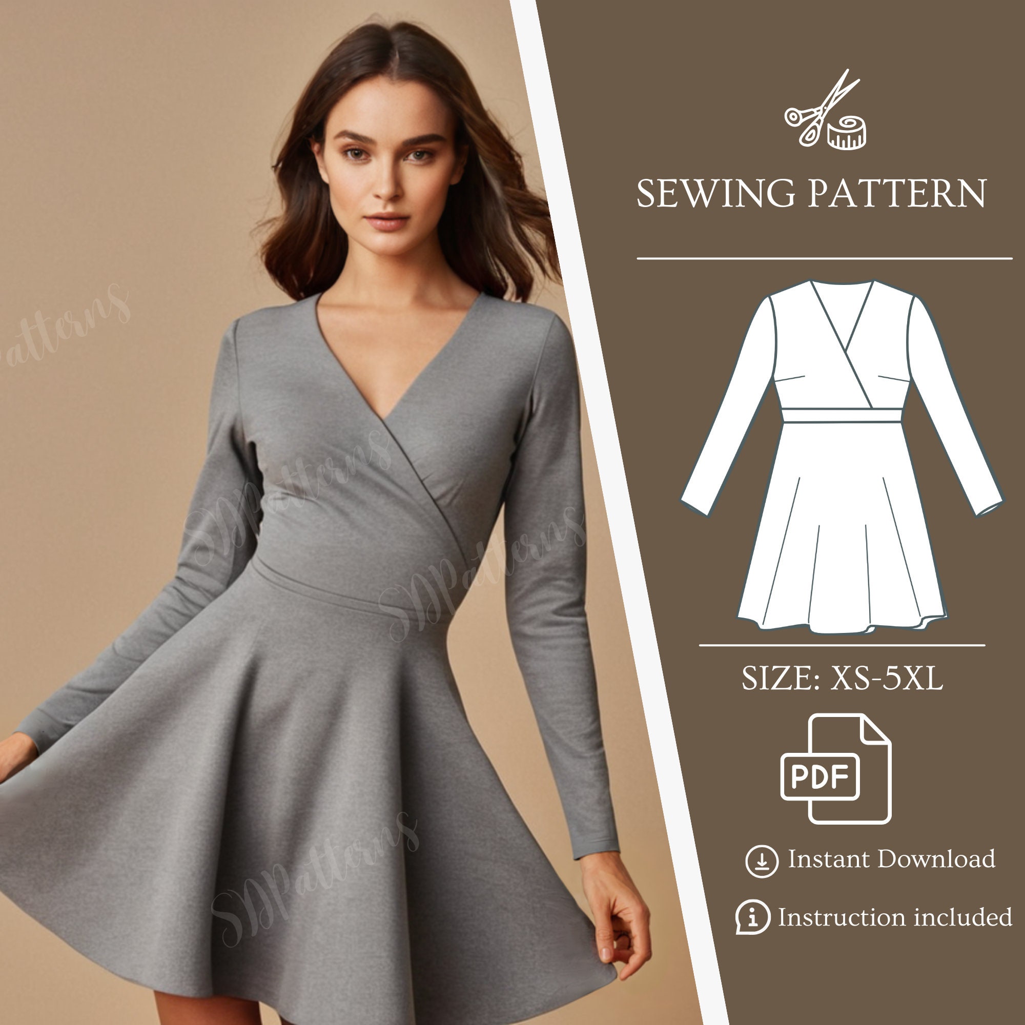 Neck Band Dress Etsy