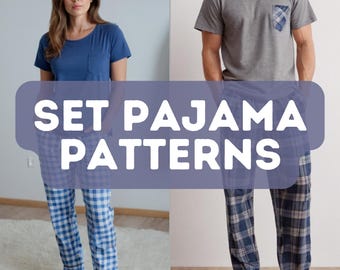 Pajama Set Pattern, Pdf Pattern Download, Pjs Sewing Pattern, Pj Sewing Pattern, Easy Bundle Sewing Pattern